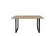 Esstisch >TABLES< in Sonoma Eiche Dekor, U-Metallfüße in Schwarz - 160x74,7x90cm (BxHxT)