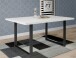 Esstisch >TABLES< in Weiss, U-Metallgestell schwarz - 160x74,7x90cm (BxHxT)