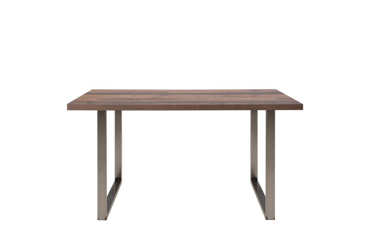 Esstisch >TABLES< Old - Wood Vintage, U-Metallgestell rohstahl - 160x74,7x90cm (BxHxT)