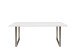 Esstisch >TABLES< in Weiss, U-Metallgestell rohstahl - 180x74,7x90cm (BxHxT)
