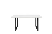Esstisch >TABLES< in Weiss, schwarze...