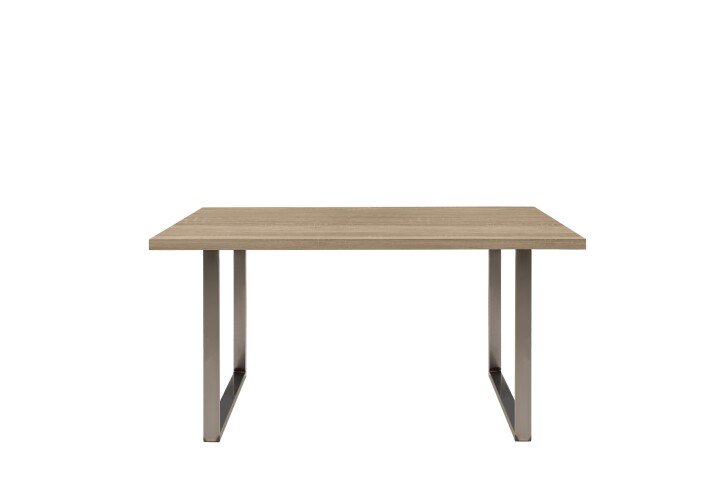 Esstisch >TABLES< in Sonoma Eiche Dekor, Metallfüße U-rohstahl - 140x74,7x90cm (BxHxT)