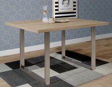 Esstisch >TABLES< in Sonoma Eiche Dekor, Metallfüße U-rohstahl - 140x74,7x90cm (BxHxT)