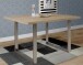 Esstisch >TABLES< in Sonoma Eiche Dekor, Metallfüße U-rohstahl - 140x74,7x90cm (BxHxT)