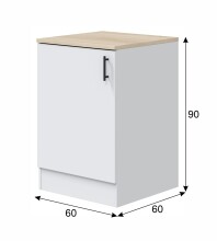 Mehrzweckschrank-Set >KIRA< in Weiß glänzend (Türen und Schublandenfront)