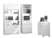 Mehrzweckschrank-Set >Set Uno 4< (3-teilig) in Weiss, Buffet, Schrank, Beistellschrank auf Rollen