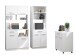 Mehrzweckschrank-Set >Set Uno 4< (3-teilig) in Weiss, Buffet, Schrank, Beistellschrank auf Rollen