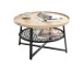 Couchtisch >54460< in eiche, schwarz, MDF, Metall, PVC - 45x75cm (HxD)