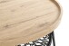 Couchtisch >54460< in eiche, schwarz, MDF, Metall, PVC - 45x75cm (HxD)
