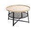 Couchtisch >54460< in eiche, schwarz, MDF, Metall, PVC - 45x75cm (HxD)