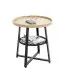 Beistelltisch >54461< in eiche, schwarz, MDF, Metall, PVC - 55x50cm (HxD)