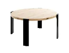 Couchtisch >54462< in eiche, schwarz, MDF, Metall -...