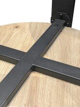 Couchtisch >54462< in eiche, schwarz, MDF, Metall - 42x75cm (HxD)