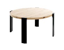 Couchtisch >54462< in eiche, schwarz, MDF, Metall -...