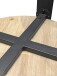 Couchtisch >54462< in eiche, schwarz, MDF, Metall - 42x75cm (HxD)