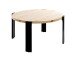 Couchtisch >54462< in eiche, schwarz, MDF, Metall - 42x75cm (HxD)