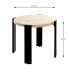 Beistelltisch >54463< in eiche, schwarz, MDF, Metall - 46x50cm (HxD)
