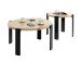 Beistelltisch >54463< in eiche, schwarz, MDF, Metall - 46x50cm (HxD)