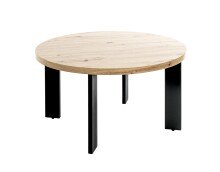 Couchtisch >54464< in eiche, schwarz, MDF, Metall -...