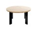 Couchtisch >54464< in eiche, schwarz, MDF, Metall - 42x75cm (HxD)