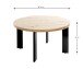 Couchtisch >54464< in eiche, schwarz, MDF, Metall - 42x75cm (HxD)