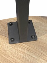 Beistelltisch >54465< in eiche, schwarz, MDF, Metall - 46x50cm (HxD)