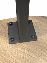 Beistelltisch >54465< in eiche, schwarz, MDF, Metall - 46x50cm (HxD)