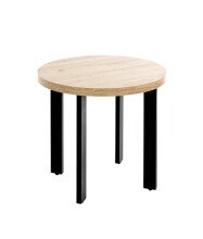 Beistelltisch >54465< in eiche, schwarz, MDF,...