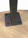 Beistelltisch >54465< in eiche, schwarz, MDF, Metall - 46x50cm (HxD)