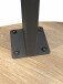 Beistelltisch >54465< in eiche, schwarz, MDF, Metall - 46x50cm (HxD)