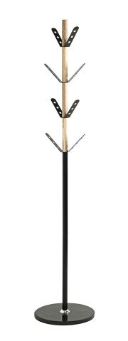 Garderobenständer >54593< in natur, schwarz - 179x37 (HxD)
