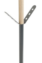 Garderobenständer >54893< in anthrazit, natur - 179x37 (HxD)