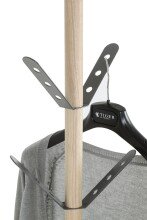 Garderobenständer >54893< in anthrazit, natur - 179x37 (HxD)