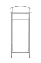Herrendiener >55103< in grau, Stahlrohr - 48x107x36cm (BxHxT)