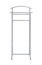 Herrendiener >55103< in grau, Stahlrohr - 48x107x36cm (BxHxT)
