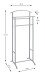 Herrendiener >55103< in grau, Stahlrohr - 48x107x36cm (BxHxT)