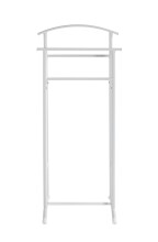 Herrendiener >55303< in weiß, Stahlrohr - 48x107x36cm (BxHxT)