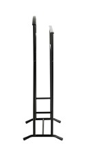 Herrendiener >55503< in schwarz, Stahlrohr - 48x107x36cm (BxHxT)