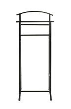Herrendiener >55503< in schwarz, Stahlrohr - 48x107x36cm (BxHxT)