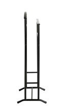 Herrendiener >55503< in schwarz, Stahlrohr - 48x107x36cm (BxHxT)