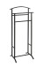 Herrendiener >55503< in schwarz, Stahlrohr - 48x107x36cm (BxHxT)