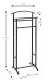 Herrendiener >55503< in schwarz, Stahlrohr - 48x107x36cm (BxHxT)