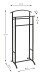 Herrendiener >55503< in schwarz, Stahlrohr - 48x107x36cm (BxHxT)