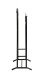 Herrendiener >55503< in schwarz, Stahlrohr - 48x107x36cm (BxHxT)