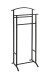 Herrendiener >55503< in schwarz, Stahlrohr - 48x107x36cm (BxHxT)