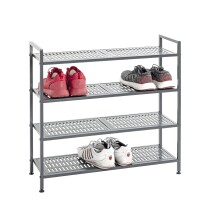 Schuhregal >55815< in anthrazit, Metall - 73x72x25cm (BxHxT)