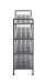 Schuhregal >55815< in anthrazit, Metall - 73x72x25cm (BxHxT)