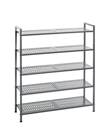 Schuhregal >55816< in anthrazit, Metall - 73x90x25cm (BxHxT)