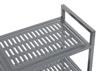 Schuhregal >55816< in anthrazit, Metall - 73x90x25cm (BxHxT)