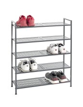 Schuhregal >55816< in anthrazit, Metall - 73x90x25cm (BxHxT)